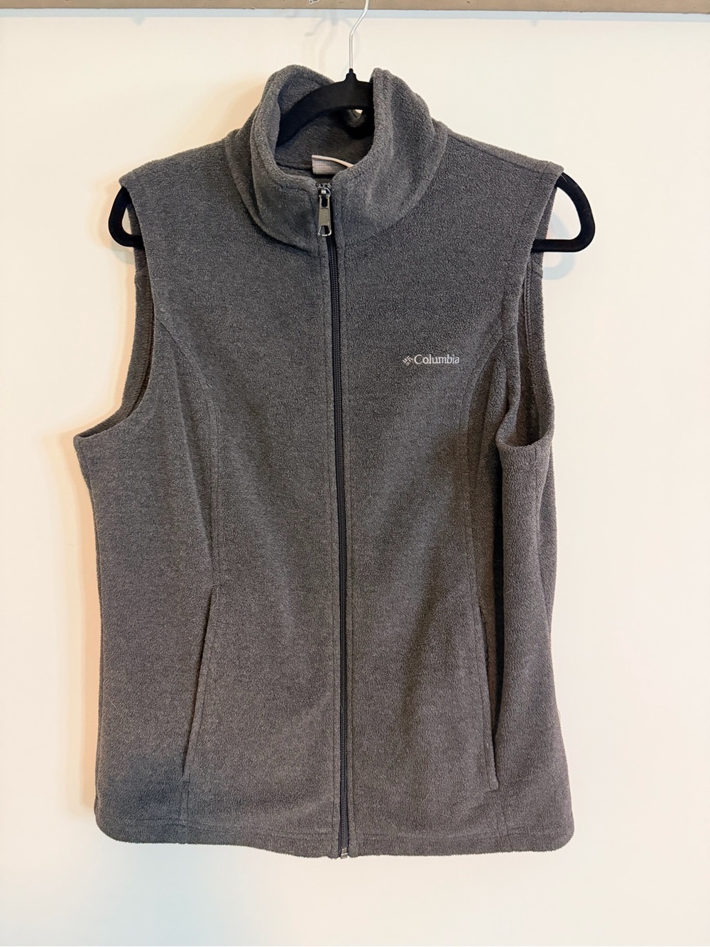 Columbia Charcoal Gray Fleece Vest - Full Zip